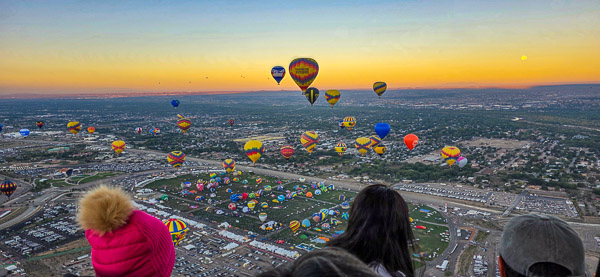 Albuquerque International Balloon Fiesta - balloon park below us